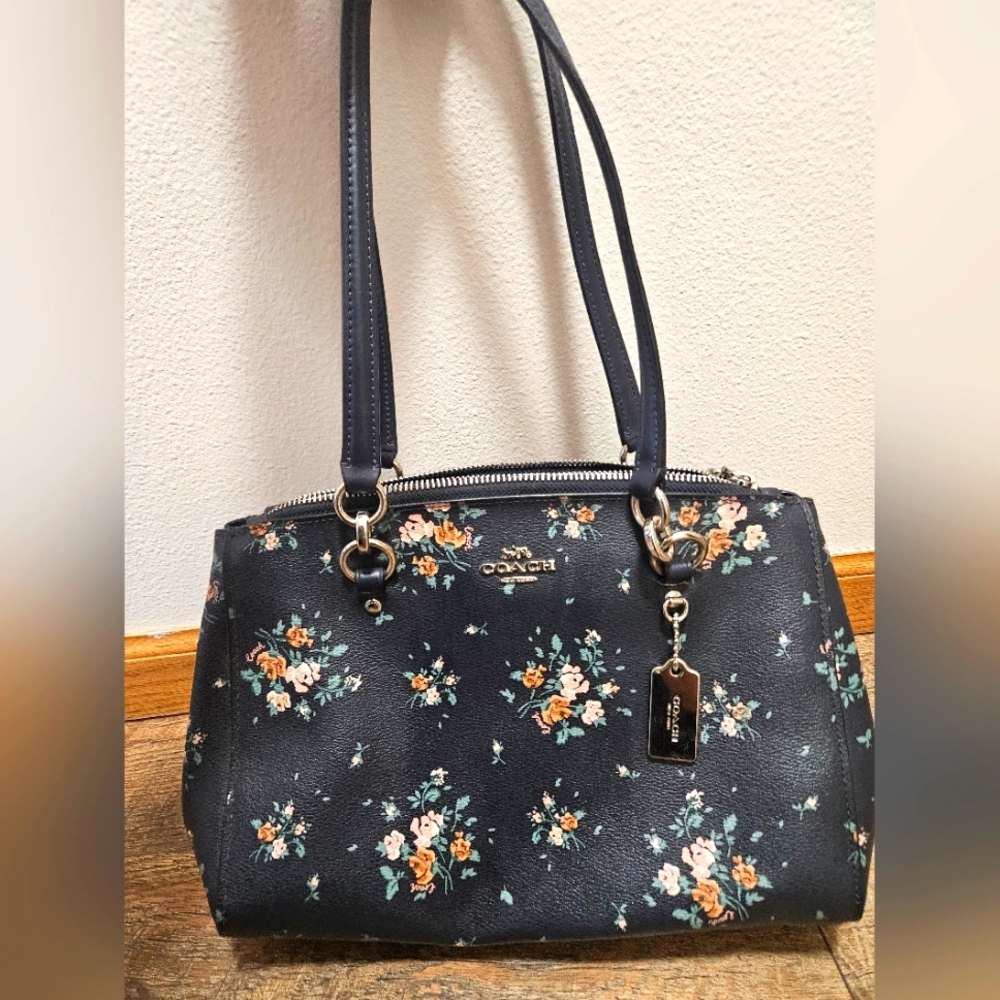 Authentic Coach Floral Hand Bag